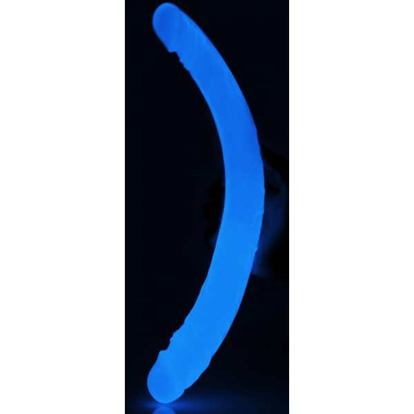 Dildo doppio fosforescente Lumino 37 x 3,5 cm