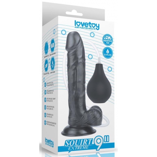 Consolador Squirt 20 x 4,5cm Negro