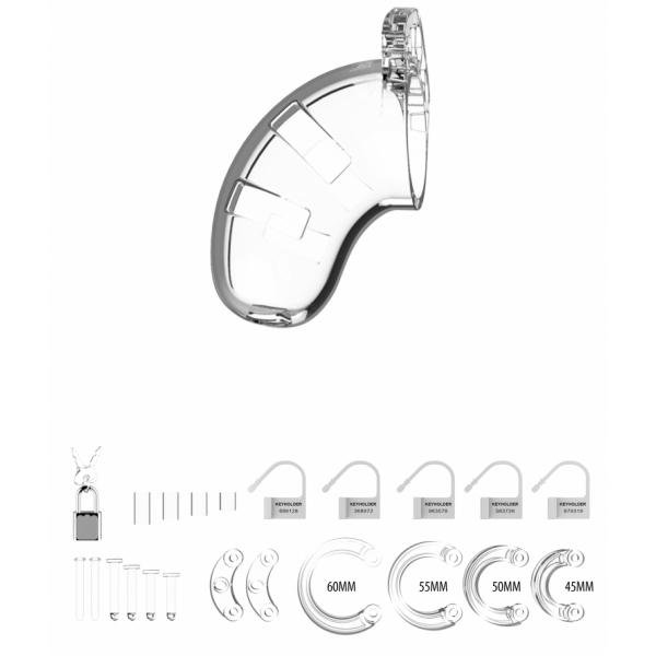 ManCage Kuisheidskooi Model 13 6.5 x 3.4cm Helder