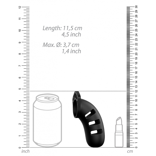 ManCage Silikon-Keuschheitsgürtel Modell 21 - 11.5 x 3.5cm