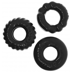 Oxballs Lot de 3 Cockrings Bonemaker Noirs