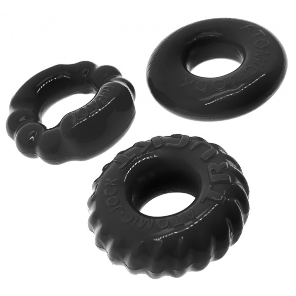 3er-Set Cockrings Bonemaker Schwarz