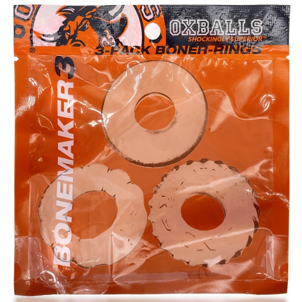 Set van 3 Bonemaker Doorzichtige Cockrings