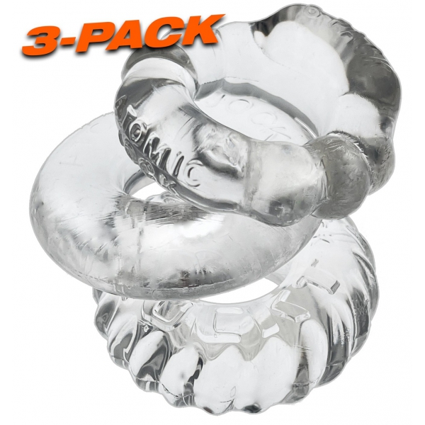 3er-Set Bonemaker Cockringe Transparent