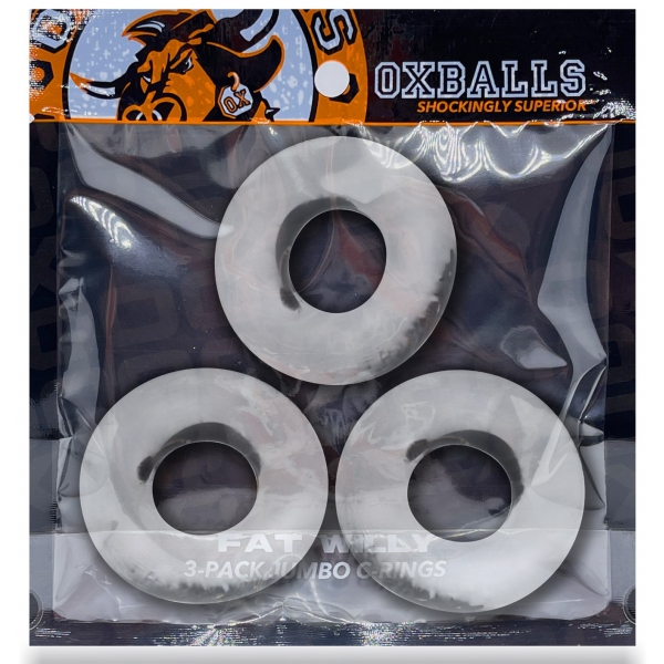 Conjunto de 3 galos gordos Willy Clear Cockrings