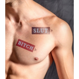 MrB Slut / Bitch Tatuaje Efímero 15 x 5cm