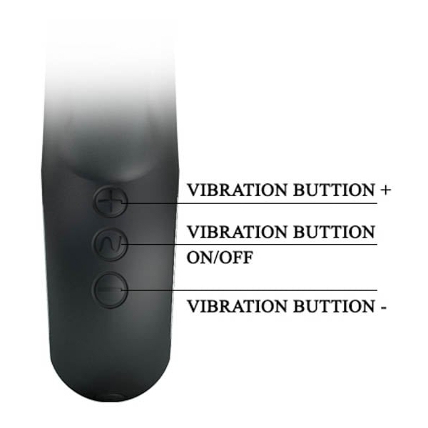 Vibrator Ansel Pretty Love 16cm Zwart