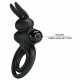 Vibrating Cockring Dick Rabbit Petty Love 25mm Black