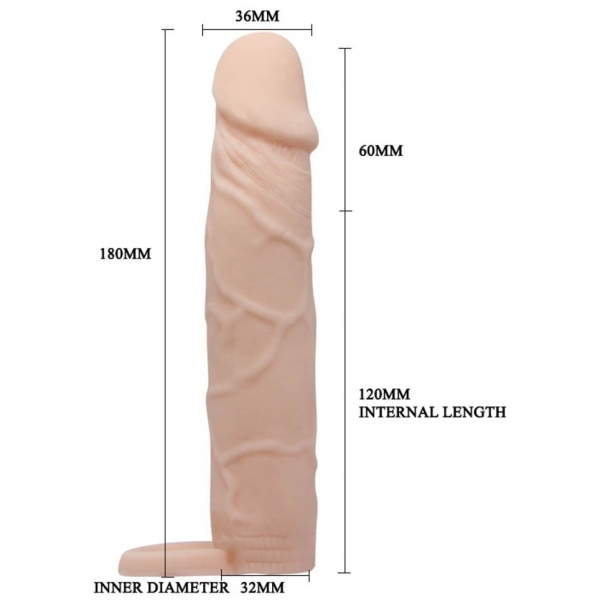 Penis Sleeve Verleng Mooie Liefde 17 x 3.5cm