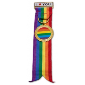 Rainbow-Medaille mit Schleife