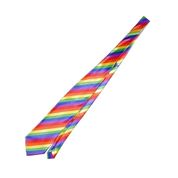Cravatta arcobaleno con elastico 35cm