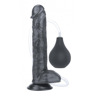 LoveToy Squirt realistische dildo 22 x 4.5cm Zwart