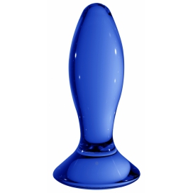 CHRYSTALINO Plug Seguidor de Vidro Azul 9 x 3,5cm