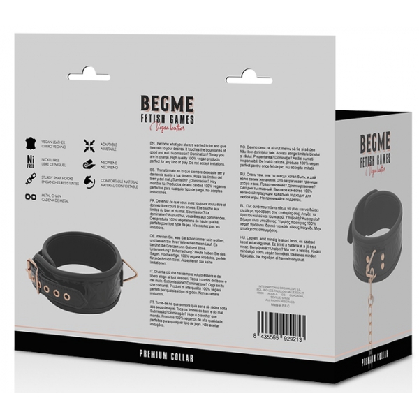 Preto Begme Colar-Leash