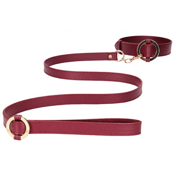 Collier et Laisse HALO COL Rouge