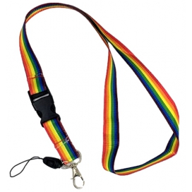 Rainbow-Kordel mit Clip 50cm