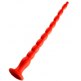 Stretch Worm Consolador de gusano largo N°2 - 40 x 4cm Rojo
