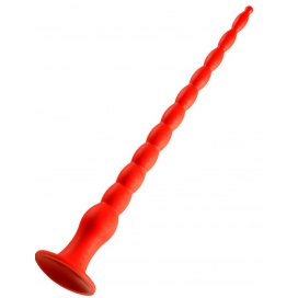 Stretch Worm Dildo a verme allungato N°4 - 50 x 5,2 cm rosso