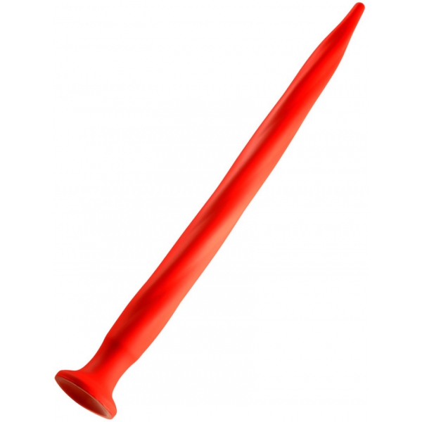 Stretch Worm Lange Dildo N°5 - 64 x 5.2cm Rood