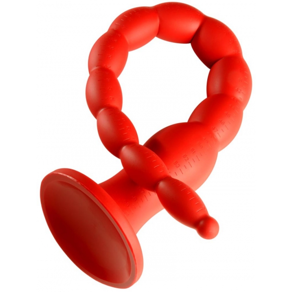 Lang rekbare worm Dildo N°6 - 60 x 6cm Rood