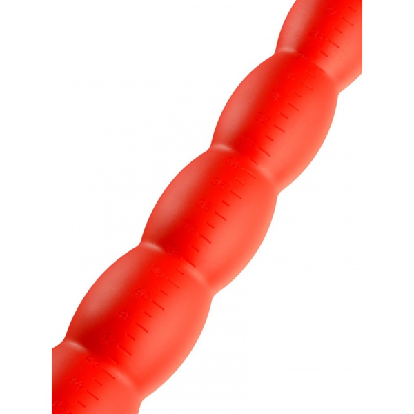 Dildo de verme de alongamento longo N°6 - 60 x 6cm Vermelho