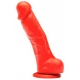 Dildo in silicone elastico N°1 - 14 x 3,7 cm rosso