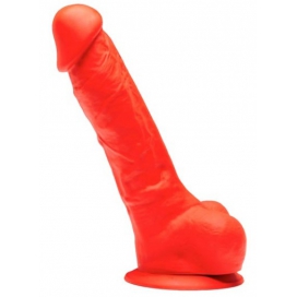 Stretch Real Dildo in silicone elastico N°2 - 17 x 4,3 cm rosso