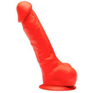 Stretch Real Dildo in silicone elastico N°2 - 17 x 4,3 cm rosso