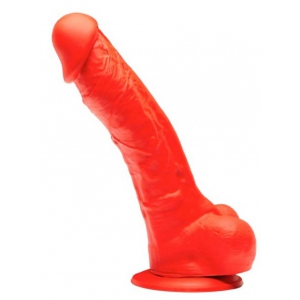 Stretch Real Silicone Dildo Stretch N°3 - 19 x 4.8cm Red