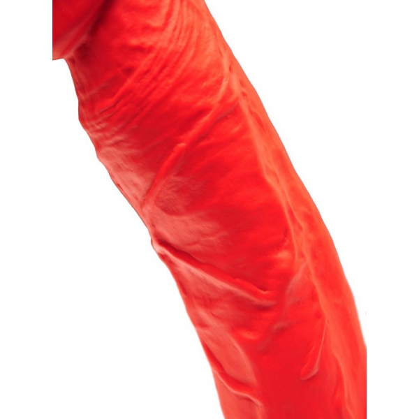 Consolador de silicona Stretch N°6 - 26 x 5,8cm Rojo