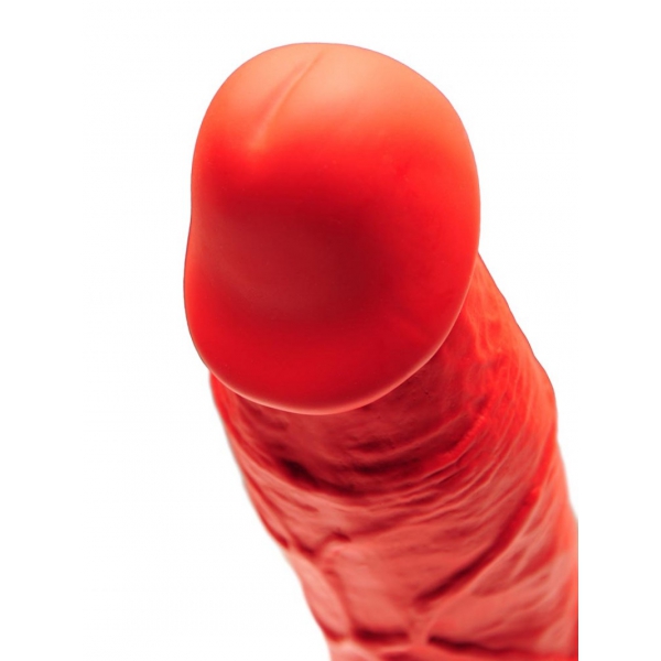 Dildo in silicone elastico N°5X - 27 x 8 cm rosso