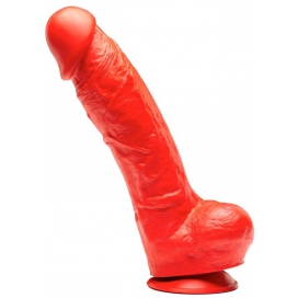 Stretch Real Dildo in silicone elastico N°5X - 27 x 8 cm rosso