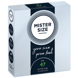 MISTER SIZE Mister Size - Pure Feel - 47 mm - 3 pack