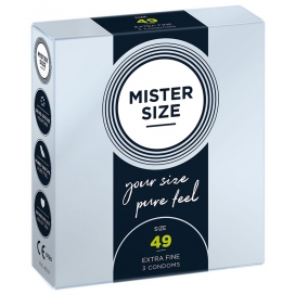 MISTER SIZE Preservativos TAMANHO DE MISTER 49mm x3