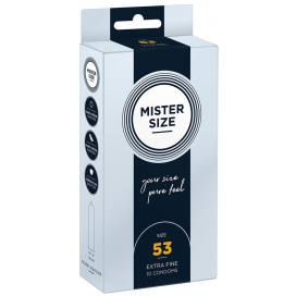 MISTER SIZE Mister Size - Pure Feel - 53 mm - 10 pack