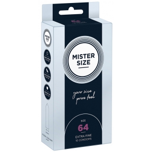 MISTER SIZE Preservativos TAMANHO MISTER 64mm x10