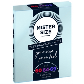Kondome MISTER SIZE Muster 3 Größen 60, 64 und 69mm