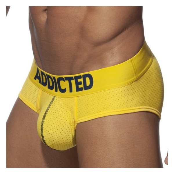 PUSH UP MESH Briefs Yellow