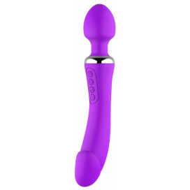 Wand and Vibro Double End 22cm Purple