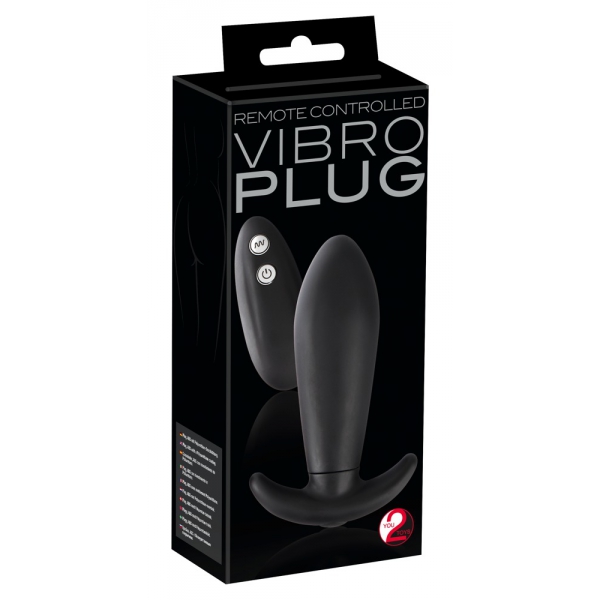 Vibrerende Plug Vibro 10 x 3.8cm Zwart