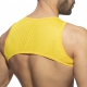 MESH-ZIP Crop Top Yellow