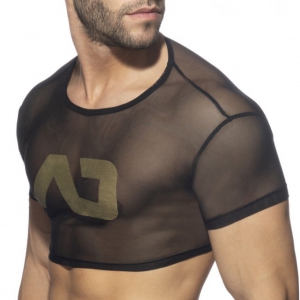 Addicted Crop Top AD NET Black