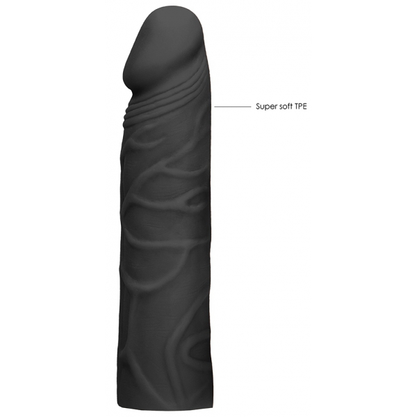 Manicotto per pene Realrock 17 x 4 cm nero