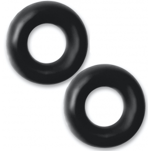 Hünkyjunk by Oxballs Lot de 2 Anneaux péniens en silicone STIFFY Bulge Noirs