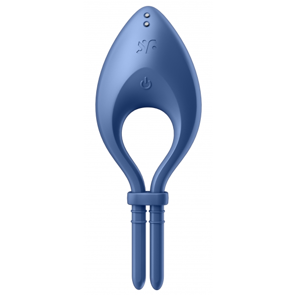 Cockring vibrant connecté Bullseye Satisfyer Bleu