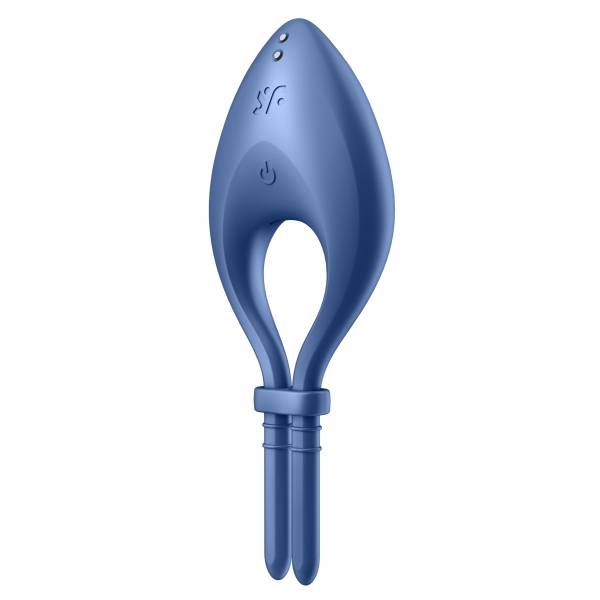 Anilha Vibratória Azul Bullseye Satisfyer Connected Vibrating Cockring