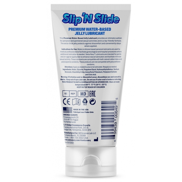 Slip'N Slide Lubrificante de Água da Marinha Suíça 148ml