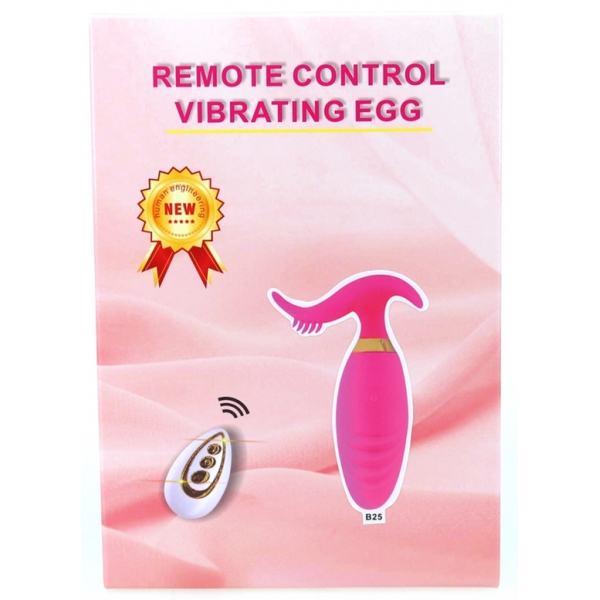 Huevo vibrador sexual ondulado 8,5 x 3cm Rosa