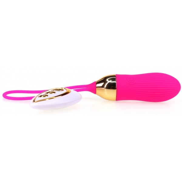 Stripe Sex Vibrating Egg 8.5 x 3cm Fuchsia