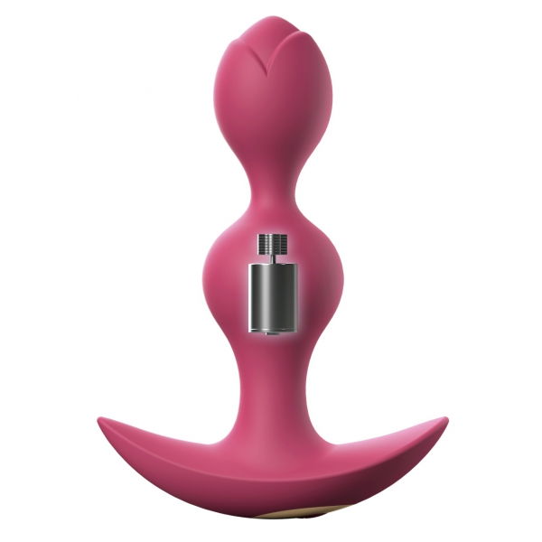 Plug vibrador Twinny Bud 10,5 x 3cm Rosa